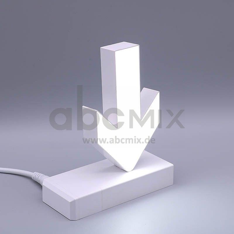LED Buchstabe Click Pfeil nach unten für 75mm Arial 6500K weiß