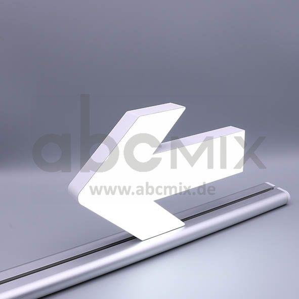 LED Buchstabe Slide Pfeil nach links für 150mm Arial 6500K weiß