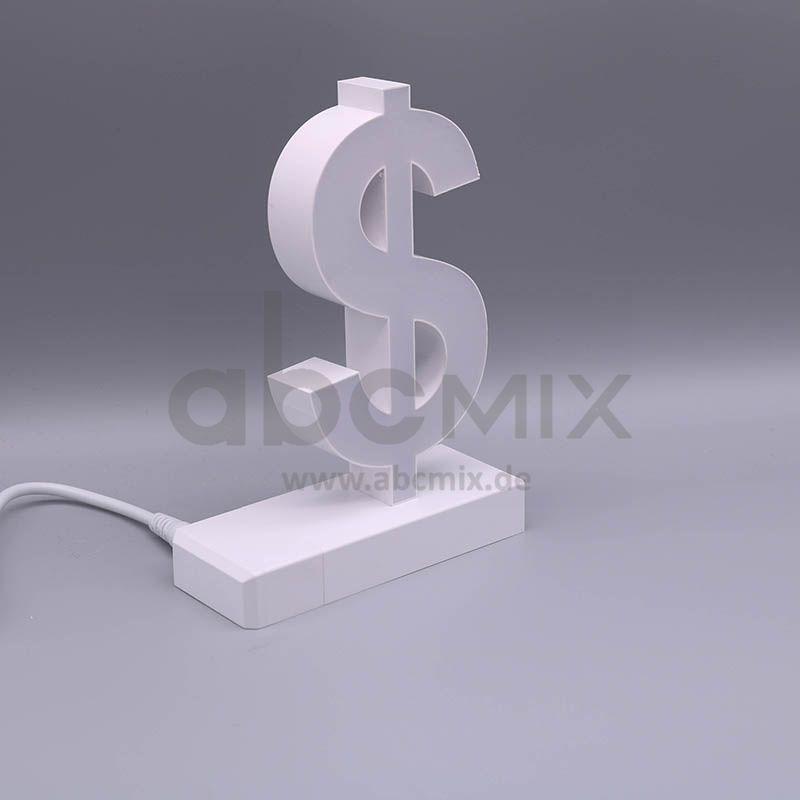 LED Buchstabe Click $ Dollarzeichen für 125mm Arial 6500K weiß