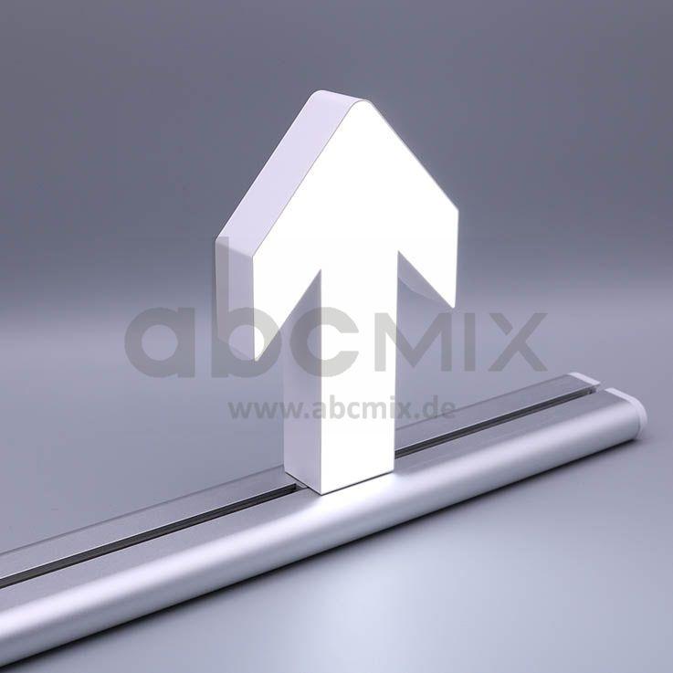 LED Buchstabe Slide Pfeil nach oben für100mm Arial 6500K weiß