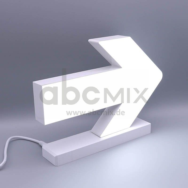 LED Buchstabe Click Pfeil nach rechts 175mm Arial 6500K weiß