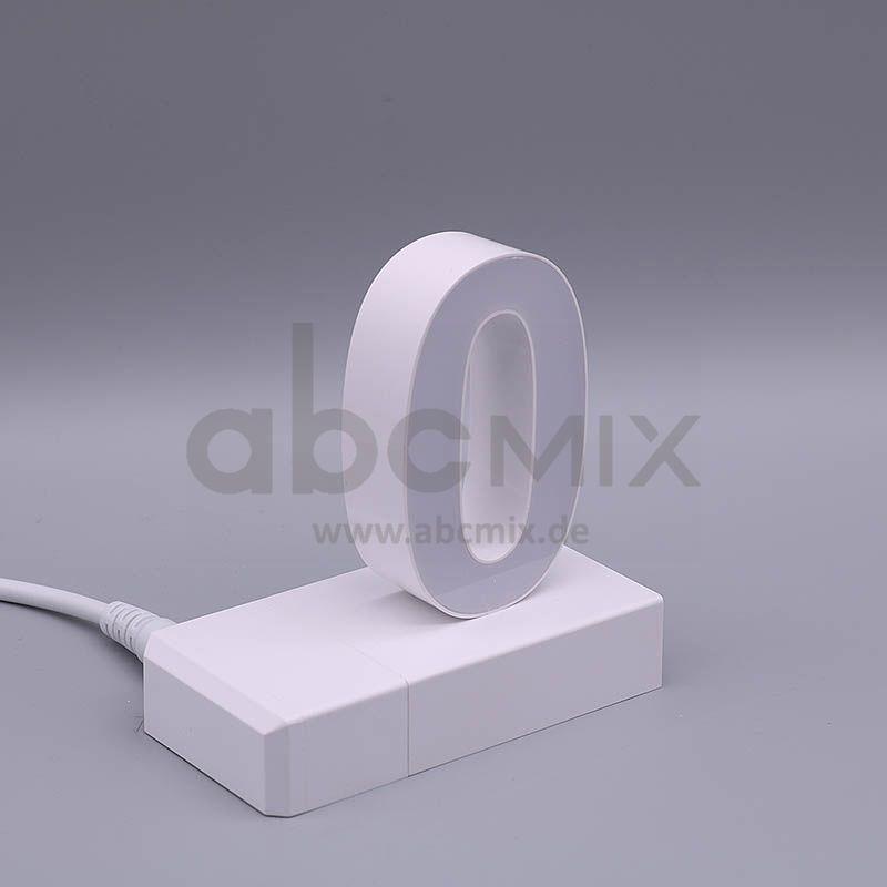 LED Buchstabe Click 0 für 75mm Arial 6500K weiß
