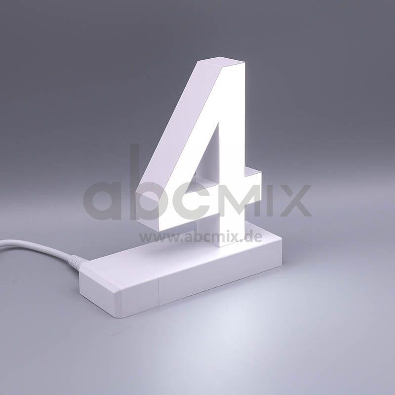 LED Buchstabe Click 4 für 125mm Arial 6500K weiß