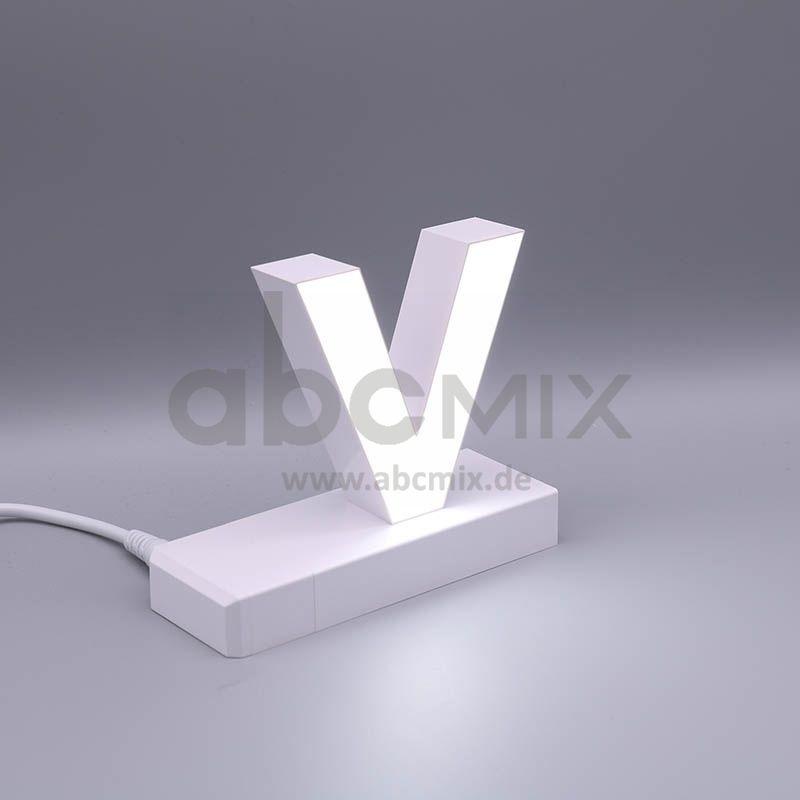 LED Buchstabe Click v für 125mm Arial 6500K weiß