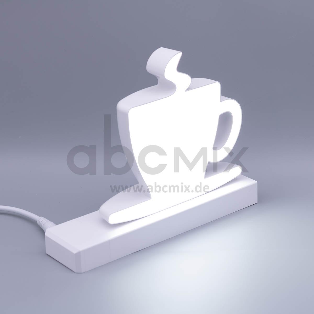 LED Buchstabe Click Kaffeetasse 125mm 6500K weiß