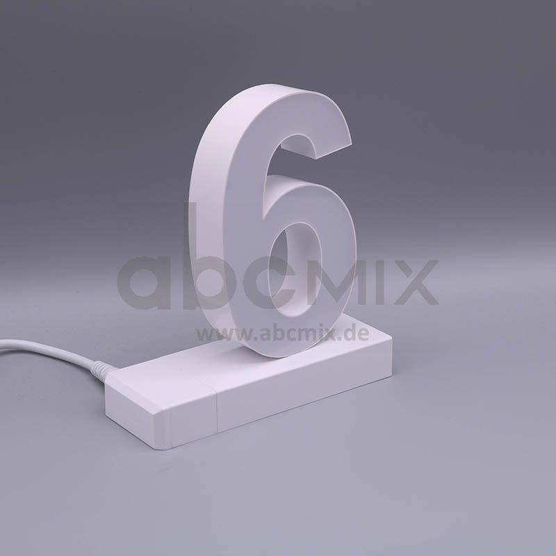 LED Buchstabe Click 6 für 125mm Arial 6500K weiß