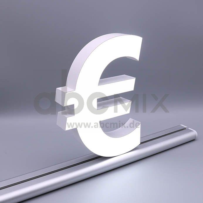 LED Buchstabe Slide € Euro-Währungszeichen für 200mm Arial 6500K weiß