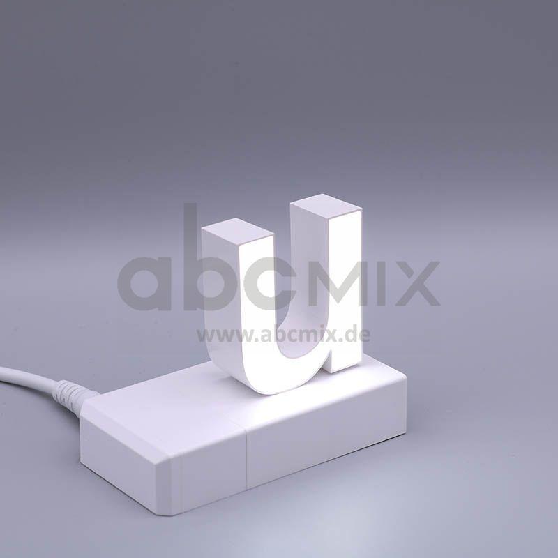 LED Buchstabe Click u für 75mm Arial 6500K weiß