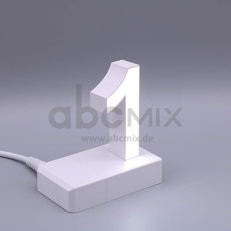 LED Buchstabe Click 1 für 75mm Arial 6500K weiß