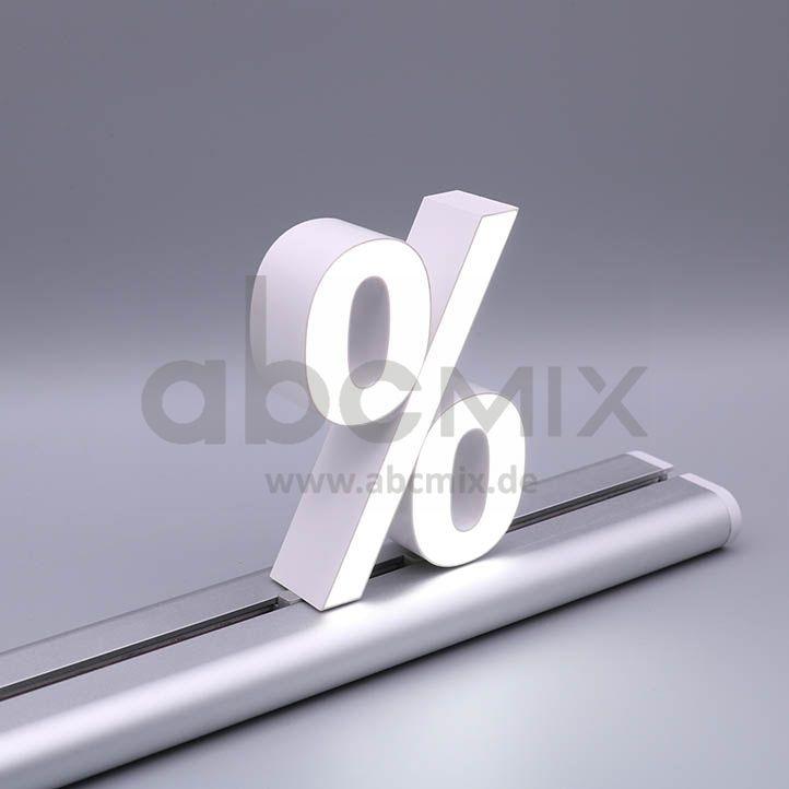 LED Buchstabe Slide % Prozentzeichen für 100mm Arial 6500K weiß
