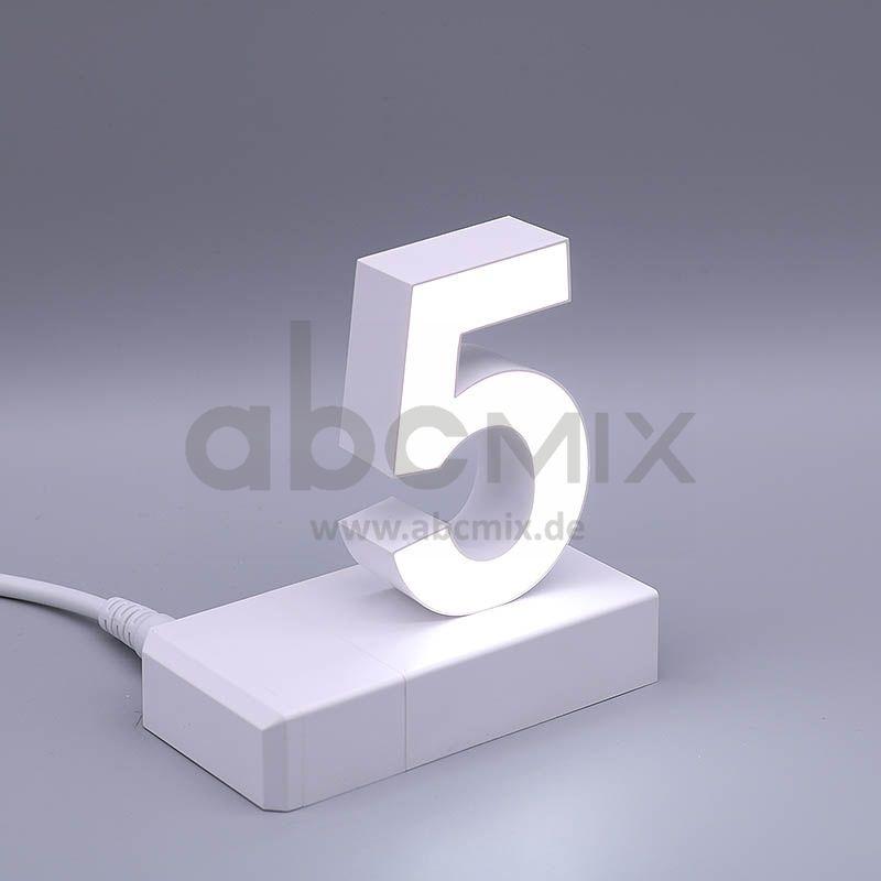 LED Buchstabe Click 5 für 75mm Arial 6500K weiß