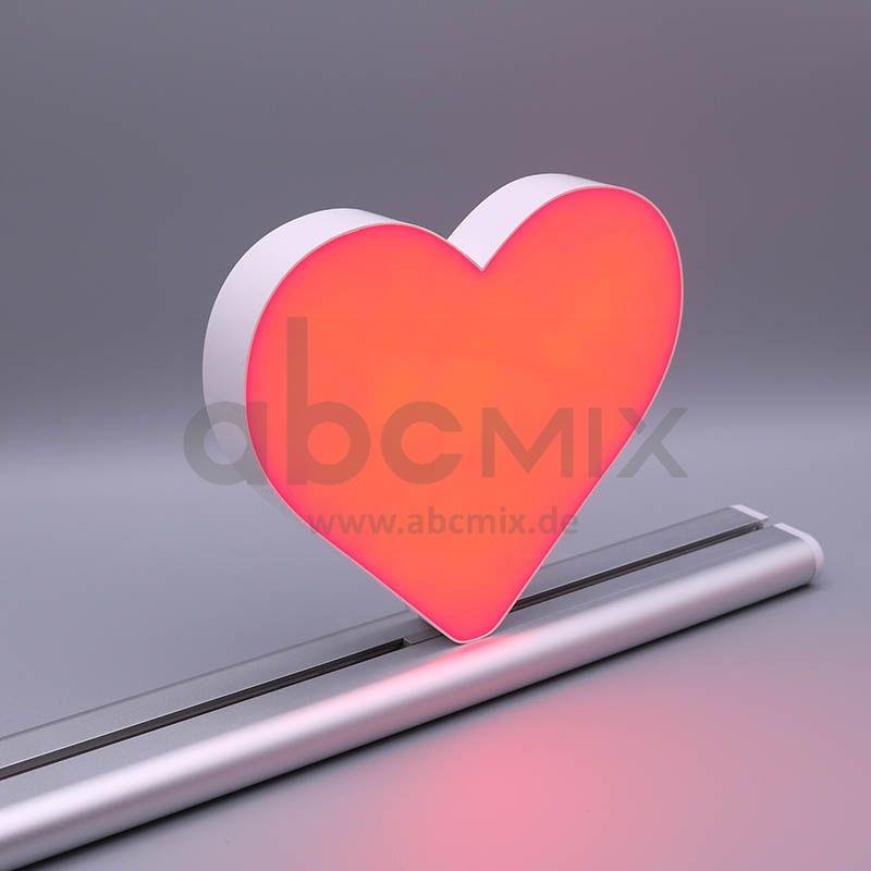 LED Buchstabe Slide rotes Herz für 150mm Arial 6500K weiß