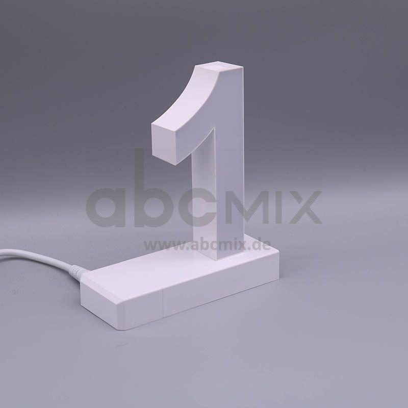 LED Buchstabe Click 1 für 125mm Arial 6500K weiß