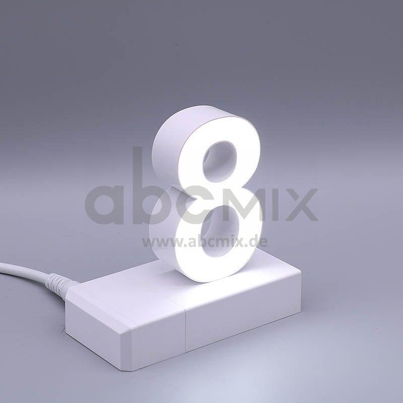 LED Buchstabe Click 8 für 75mm Arial 6500K weiß