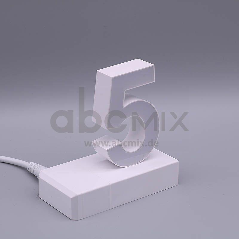 LED Buchstabe Click 5 für 75mm Arial 6500K weiß