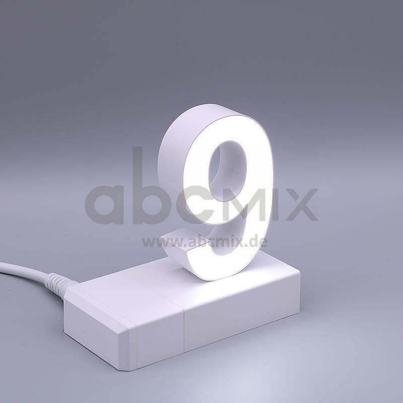 LED Buchstabe Click 9 für 75mm Arial 6500K weiß
