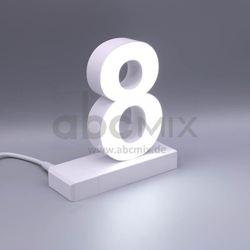 LED Buchstabe Click 8 für 125mm Arial 6500K weiß