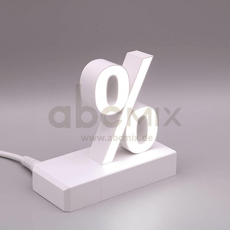 Leuchtbuchstabe EasyClick % Prozent für 75mm Arial 4000K weiß