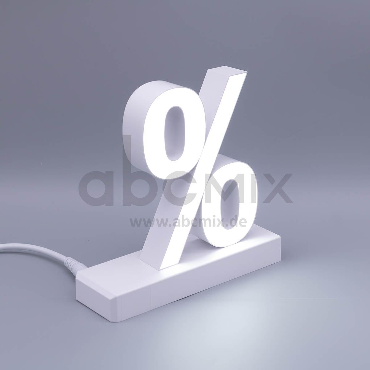 LED Buchstabe Click % Prozent für 125mm Arial 6500K weiß