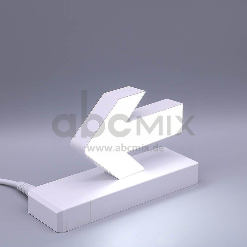 LED Buchstabe Click Pfeil nach links für 75mm Arial 6500K weiß
